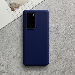 For Huawei P40 Pro Shockproof Frosted TPU Protective Case(Dark Blue)