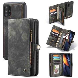 For Galaxy A71 CaseMe Detachable Multifunctional Horizontal Flip Leather Case, with Card Slot & Holder & Zipper Wallet & Photo Frame(Black)