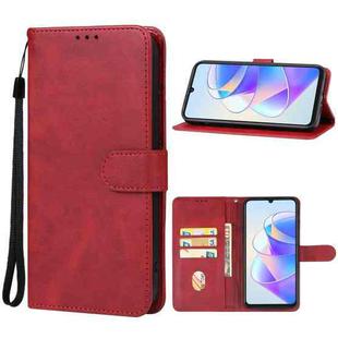 For Honor X7a Leather Phone Case(Red)