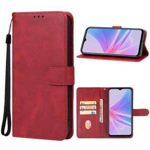 For OPPO A78 Leather Phone Case(Red)
