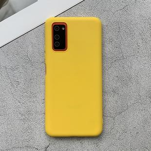 For Huawei Honor V30 Shockproof Frosted TPU Protective Case(Yellow)