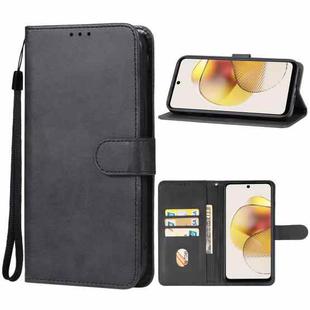 For Motorola Moto G73 Leather Phone Case(Black)