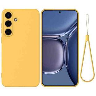 For Samsung Galaxy S25 5G Color Liquid Silicone Phone Case(Yellow)
