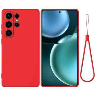 For Samsung Galaxy S25 Ultra Color Liquid Silicone Phone Case(Red)