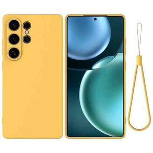 For Samsung Galaxy S25 Ultra Color Liquid Silicone Phone Case(Yellow)