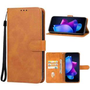 For TECNO Pop 7 Pro Leather Phone Case(Brown)