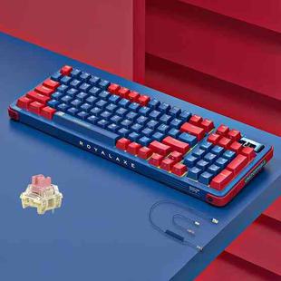 FOETOR Y98 Wireless 2.4G Multi-bluetooth Charging Gaming Keyboard(Red Blue)