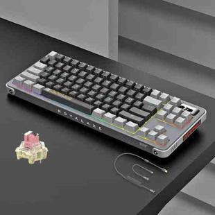 FOETOR Y87 Wireless 2.4G Multi-bluetooth Charging Gaming Keyboard(Grey Black)