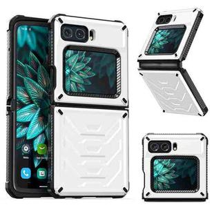 For Motorola Razr 2022 All-inclusive Shockproof Folding Phone Case(White)