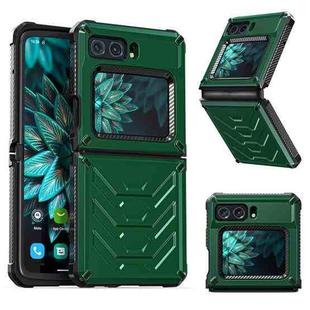 For Motorola Razr 2022 All-inclusive Shockproof Folding Phone Case(Army Green)