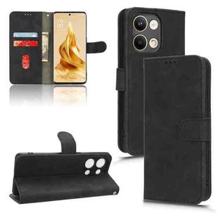 For OPPO Reno9 / Reno9 Pro 5G Skin Feel Magnetic Flip Leather Phone Case(Black)