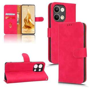 For OPPO Reno9 / Reno9 Pro 5G Skin Feel Magnetic Flip Leather Phone Case(Rose Red)