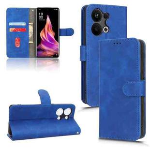 For OPPO Reno9 Pro+ 5G Skin Feel Magnetic Flip Leather Phone Case(Blue)