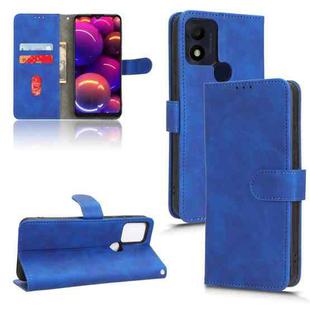 For TCL 305i Skin Feel Magnetic Flip Leather Phone Case(Blue)