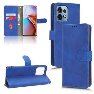 For Motorola Moto X40 Pro Skin Feel Magnetic Flip Leather Phone Case(Blue)