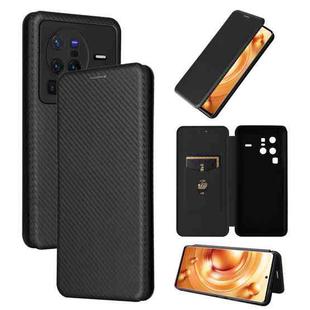 For vivo X80 Pro 5G Carbon Fiber Texture Flip Leather Phone Case(Black)