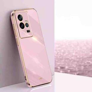 For vivo iQOO 11 5G XINLI Straight 6D Plating Gold Edge TPU Phone Case(Cherry Purple)