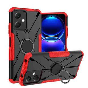 For Xiaomi Redmi Note 12 5G Armor Bear Shockproof PC + TPU Phone Case with Ring(Red)