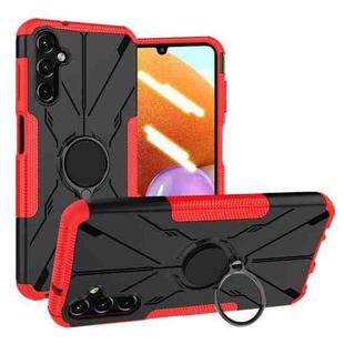 For Samsung Galaxy A14 5G Armor Bear Shockproof PC + TPU Phone Case with Ring(Red)