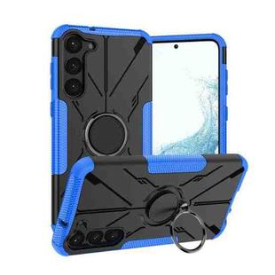 For Samsung Galaxy S23+ 5G Armor Bear Shockproof PC + TPU Phone Case with Ring(Blue)