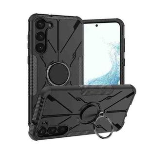 For Samsung Galaxy S23+ 5G Armor Bear Shockproof PC + TPU Phone Case with Ring(Black)