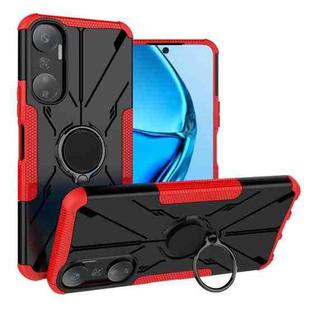 For Infinix Hot 20 4G Armor Bear Shockproof PC + TPU Phone Case with Ring(Red)