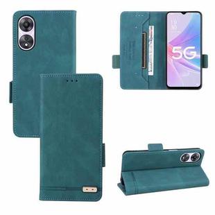 For OPPO A58 5G Magnetic Clasp Leather Phone Case(Green)