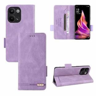 For OPPO Reno9 / Reno9 Pro 5G Magnetic Clasp Leather Phone Case(Purple)