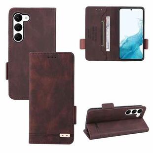 For Samsung Galaxy S23 5G Magnetic Clasp Leather Phone Case(Brown)