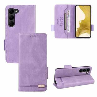 For Samsung Galaxy S23+ 5G Magnetic Clasp Leather Phone Case(Purple)
