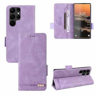 For Samsung Galaxy S23 Ultra 5G Magnetic Clasp Leather Phone Case(Purple)