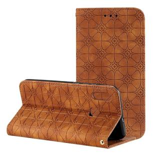 For Huawei Honor 10 Lite Lucky Flowers Embossing Pattern Magnetic Horizontal Flip Leather Case with Holder & Card Slots(Brown)