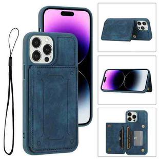 For iPhone 14 Pro Dream Magnetic Back Cover Card Wallet Phone Case(Blue)