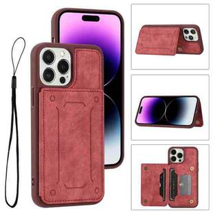 For iPhone 14 Pro Max Dream Magnetic Back Cover Card Wallet Phone Case(Red)