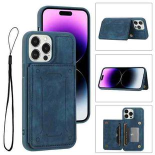 For iPhone 14 Pro Max Dream Magnetic Back Cover Card Wallet Phone Case(Blue)