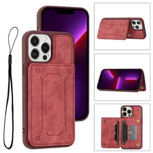 For iPhone 13 Pro Dream Magnetic Back Cover Card Wallet Phone Case(Red)