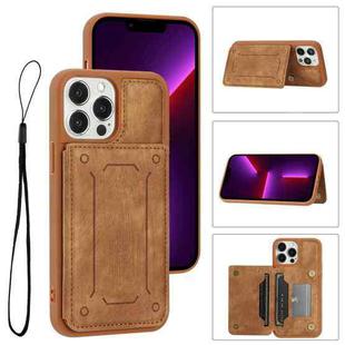 For iPhone 13 Pro Max Dream Magnetic Back Cover Card Wallet Phone Case(Brown)