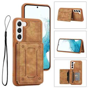 For Samsung Galaxy S23 5G Dream Magnetic Back Cover Card Wallet Phone Case(Brown)