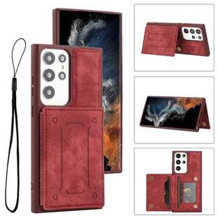 For Samsung Galaxy S23 Ultra 5G Dream Magnetic Back Cover Card Wallet Phone Case(Red)