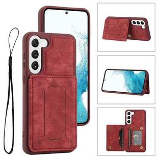 For Samsung Galaxy S22 5G Dream Magnetic Back Cover Card Wallet Phone Case(Red)