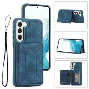 For Samsung Galaxy S22 5G Dream Magnetic Back Cover Card Wallet Phone Case(Blue)