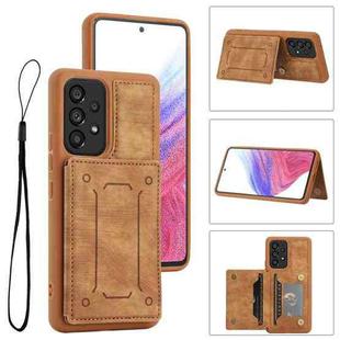 For Samsung Galaxy A53 5G Dream Magnetic Back Cover Card Wallet Phone Case(Brown)