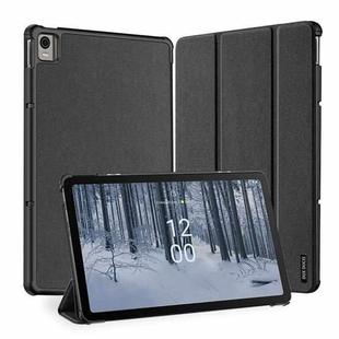 For Nokia T21 DUX DUCIS Domo Series Magnetic Flip Leather Tablet Case(Black)