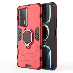 For Xiaomi Redmi K60E 5G Magnetic Ring Holder PC + TPU Phone Case(Red)