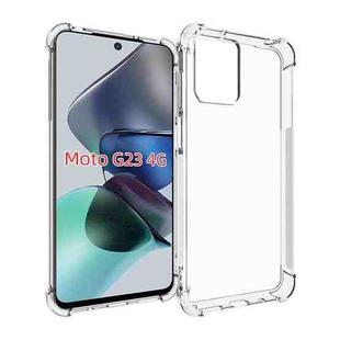 For Motorola Moto G23 Shockproof Non-slip Thickening TPU Phone Case(Transparent)