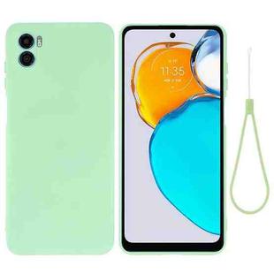 For Motorola Moto E22s Color Liquid Silicone Phone Case(Green)