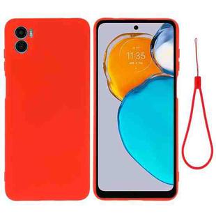 For Motorola Moto E22s Color Liquid Silicone Phone Case(Red)