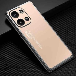 For OPPO Reno9 Frosted Metal Phone Case(Gold)