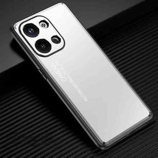 For OPPO Reno9 Frosted Metal Phone Case(Silver)