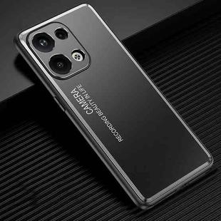 For OPPO Reno9 Pro+ Frosted Metal Phone Case(Black)